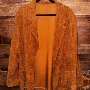 Women's Corduroy Jacket in burnt orange
